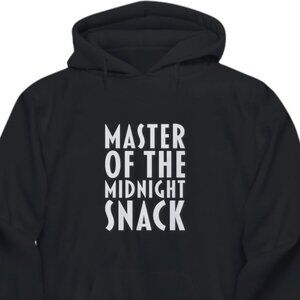 New Master of the Midnight Snack Black Hoodie Fleece Sweatshirt